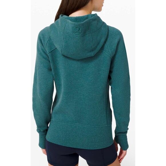 Lululemon Hooded Full Zip Scuba Jacket Size 6 Heathered Desert Teal READ - Picture 5 of 8